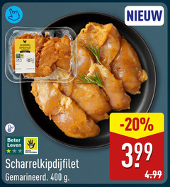  400 scharrel beter leven dieren bescherming scharrelkipdijfilet gemarineerd 