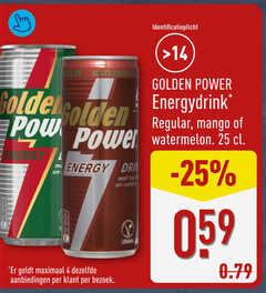  golden power energiedrank 4 14 25 melon watermelon energydrink regular mango energy maximaal dezelfde bezoek tau cafeine 