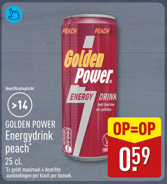  golden power energiedrank 4 14 25 peach energydrink maximaal dezelfde bezoek energy drink taurine cafeine 
