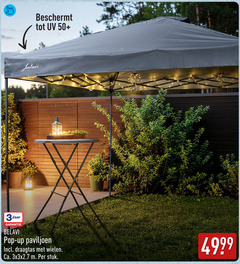  beschermt uv 50 belavi 3jaar pop up paviljoen draagtas wielen ca. stuk 