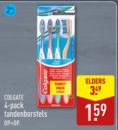  4 colgate medium triple action cleanse removes stains breath le family pack elders tandenborstels 