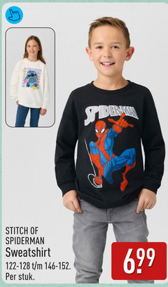 stitch spiderman sweatshirt stuk 