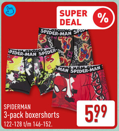  3 super deal spider man spiderman pack boxershorts 