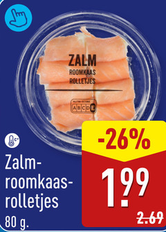  80 zalm roomkaas rolletjes nutri score 