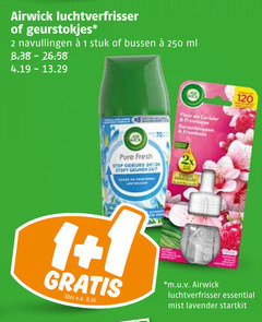 klik op dit plaatje voor een vergroting en voor vergelijkbare aanbiedingen gerelateerd aan
1 2 120 250 airwick luchtverfrisser geurstokjes navullingen stuk bussen ml fresh stop odeurs 24 stopt geuren 7 fleur framboos liter v.a. m.u.v essential mist lavender startkit 1 2 120 250 airwick luchtverfrisser geurstokjes navullingen stuk bussen ml fresh stop odeurs 24 stopt geuren 7 fleur framboos liter v.a. m.u.v essential mist lavender startkit
