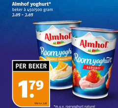  almhof yoghurt beker 450 500 room 17 spaanse sinaasappel aardbei kilo v.a. m.u.v roeryoghurt naturel 