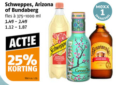  1 25 schweppes arizona fles ml liter v.a. green mexx singer 