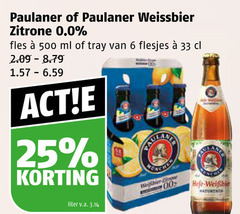 paulaner speciaalbieren 6 25 33 500 weissbier 0.0 fles ml tray 00 liter v.a. dire 