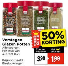  50 italiaanse bieslook laurier peper poivre italiennes verstegen glazen potten soorten stuk 3.99 voucher 