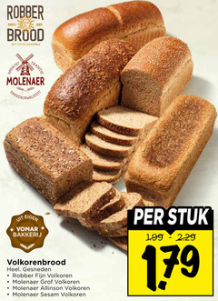  brood 1989 robber bakkerij traditie molenaer bakkerskwaliteit volkorenbrood gesneden fijn volkoren grof allinson sesam stuk 