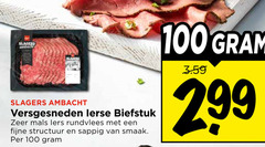  100 slagers ambachtelijke ambacht versgesneden biefstuk rundvlees fijne structuur sappig 