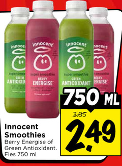  30 100 750 innocent antioxidanten super smoothie berry energise smoothies green antioxidant fles ml 