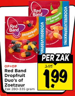  red band dropfruit voordeelverpakking zoet end zoetzuur zak 