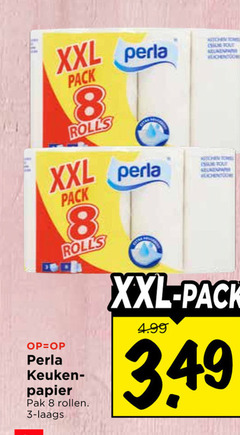 perla keukenpapier 3 8 xxl pack rolls keuken papier pak rollen magnesium tour tout 