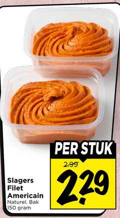  150 slagers filet americain naturel bak stuk 