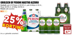  grolsch blikjes bier 6 25 33 peroni nastro pak 4 30 45 flesje blikje 50 soorten nix18 b azzurro pilsner premium 