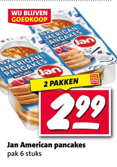  jan pannenkoeken 2 6 10 naturel 6x american pancakes pakken pak stuks 