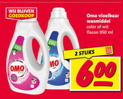  omo wasmiddel 2 10 600 950 vloeibaar color wit flacon ml stuks 