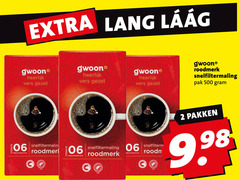  gwoon koffie 2 500 sterkte lang vers roodmerk snelfiltermaling pak 06 snelfilter rood pakken 
