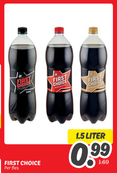  first choice cola zero sugar fles regular caffeine free light liter 99 