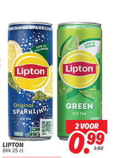  lipton ice tea 2 25 green original sparkling calories sugar bruisend scan win blik blikje 