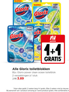  1 2 valuepack clean glorix fresh ocean lasting hygiene fix citrus toiletblokken power toiletblok stuk weken lang nieuwe aanschaf combinaties 