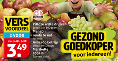  2 500 ripe vers voordeel 1 spa zegel val pitloze witte druiven schaal mango ready to stuk avocado eetrijp stuks appels zak kilo gezond goedkoper 