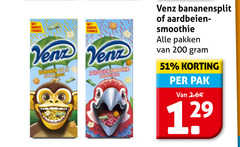  200 rimboe funnies venz bananen split aardbeien smoothie aardbeismaak bananensplit pakken pak 