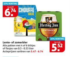  la chouffe hertog jan grolsch speciaalbieren 4 6 25 brasserie lente zomerbier soleil pakken blikjes liter lentebock rob aromatisch varieeren 