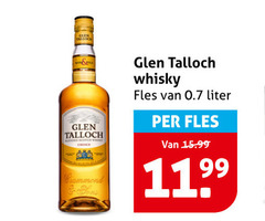  glen talloch whisky fles liter choice 