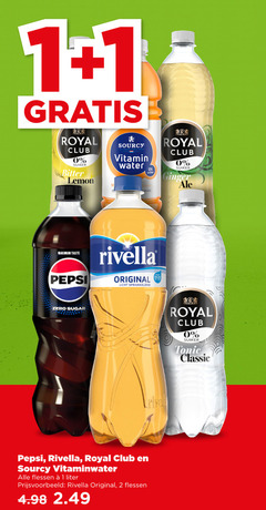  rivella royal club pepsi frisdrank cola 1 2 suiker bitter lemon sourcy vitamin water taste original licht sprankelend zero sugar vitaminwater flessen liter rivel ginger tonic classic 