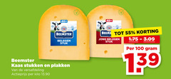  beemster kaas kaasplakken 55 100 48 belegen stuk stukken versafdeling actieprijs kilo jong 