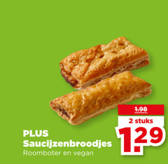  2 saucijzenbroodjes roomboter stuks 