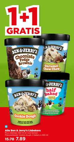  1 2 100 chocolate fudge brownie fairtrade caramel swirl baked brownies cookie dough vanilla ice cream with chunks chip creams ijsbekers kleintjes ml cool bekers 
