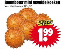  5 roomboter mini gevulde koeken vers afgebakken pack 