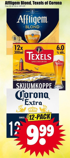  texels corona affligem speciaalbieren 12 30 33 blond fles anno zacht rijk 12x 300ml speciaalbier skuumkoppe since pack 