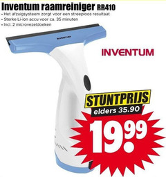  inventum ramenwasmachine 2 35 raamreiniger afzuigsysteem streeploos resultaat ion accu ca. minuten microvezeldoeken elders 
