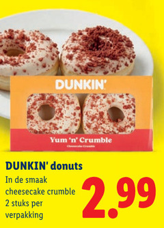  2 yum crumble donuts cheesecake stuks 