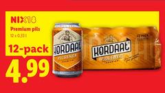  kordaat blikjes bier 12 33 nix18 premium pils l pack blik pilsener 