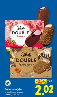  4 90 nutri gelatelli double raspberry 4x piece golden caramel cookie temptation nature ice cream with biscuit and flavour sauce covered white chocolate pieces roomijsjes ml ge 