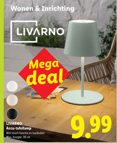  wonen inrichting livarno mega deal accu tafellamp touch functie laadkabel hoogte cm 
