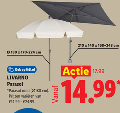  140 180 210 cm lidl.nl livarno parasol rond varieeren 