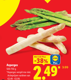  asperges 500-750 verspil varieeren 3.99 