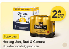  bud hertog jan blikjes bier 2 100 win prizes corona years halve natuurzuiver proosten 