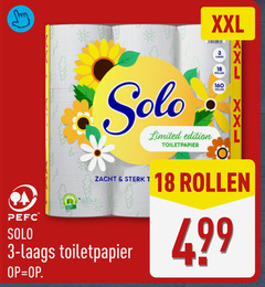  solo toiletpapier 1 3 18 160 xxl rollen vellen xl zacht limited edition 