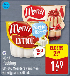  450 mona toetje maand pudding meerdere ml elders 25 