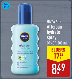  200 nivea sun after verkoelt huid apaisant la peau hydration bio aloe vera instant refreshing aftersun spray ml elders 