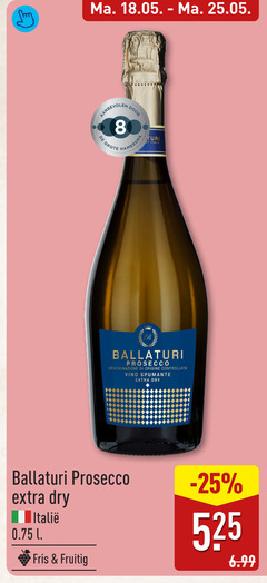  prosecco 80 hamersma denominazione origine vino spumante dry l fris fruitig 