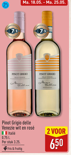  rose 2 650 hamersma pinot grigio venezie denominazione origine mario collina prodotto italia wit rosee l stuk fris fruitig 