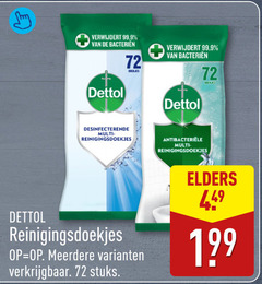  verwijdert 99 9 bacterieen doekjes dettol desinfecterende reinigingsdoekjes meerdere stuks elders 